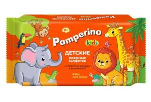 Салфетки влажные Памперино Kids с ромашкой и витамином E с клапаном №130