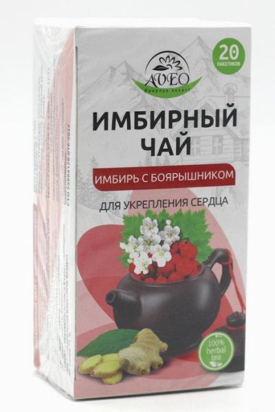Имбирный чай с боярышником для сердца Алсу 20 пакетиков фотография