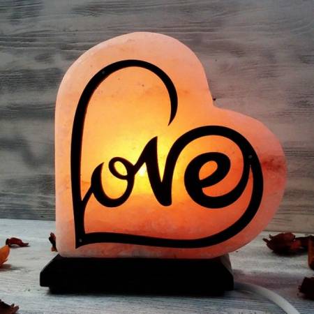 Лампа солевая сердце Love (гималайская соль) 2-3 кг фотография