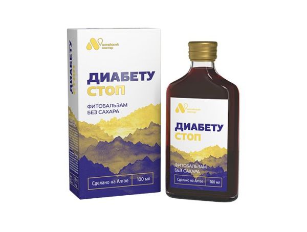 Фитобальзам диабету стоп (без сахара) 100мл Алтайский нектар фотография