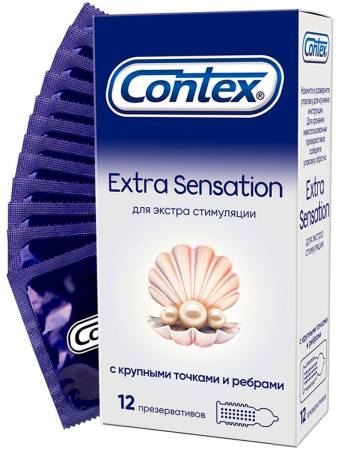 Изображение товара Презерватив Contex Extra Sensation с крупными точками и ребрами 12шт Презерватив Contex Extra Sensation с крупными точками и ребрами 12шт фотография